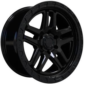 Envy Wheels – FFT-9 – Black – 17″x8″ 30mm – All weather Wheels – FFT9B-U17612066930